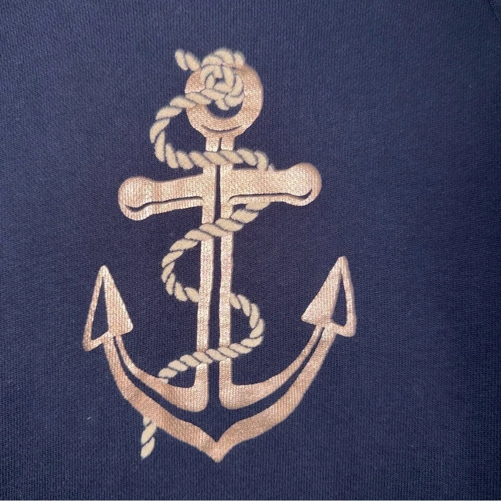 J. Crew Navy Anchor Sweater Size Small